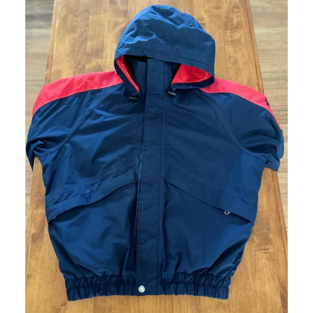 Vintage North Face Extreme Gore-Tex Jacket Mens L Navy Red Made in USA Hooded